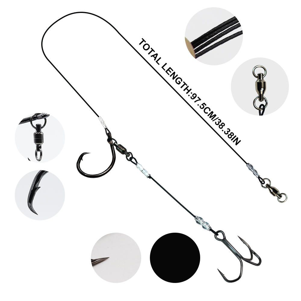 ZYZHE 1/3/5pcs Stinger Rigs Li - Fishing Hook Circle review and price