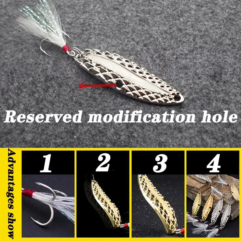 1PC Metal Luminous Spinner Spo - Fishing Hook Treble review and price
