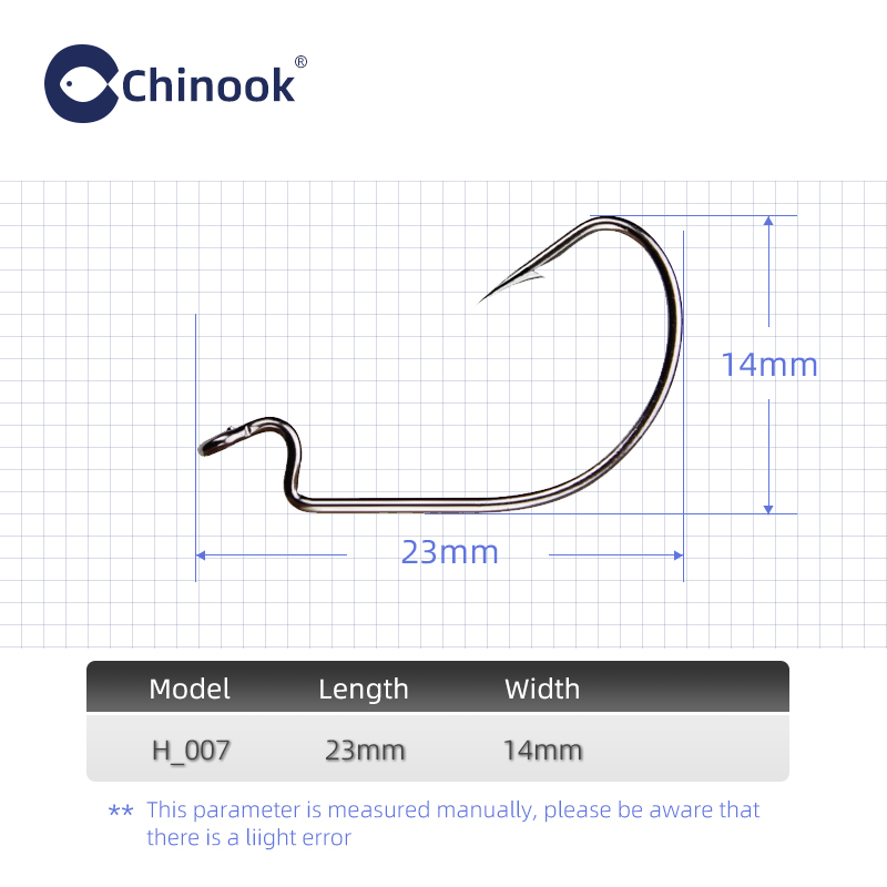 Chinook 20pcs Wide worm Texan  - Fishing Hook Barbless review and price