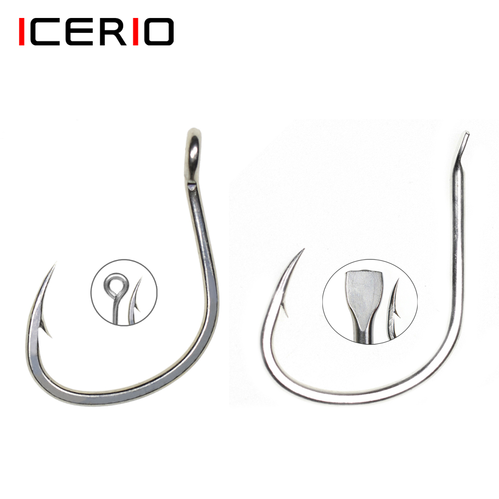 ICERIO 10PCS Matte Tin Coating - Fishing Hook Circle review and price