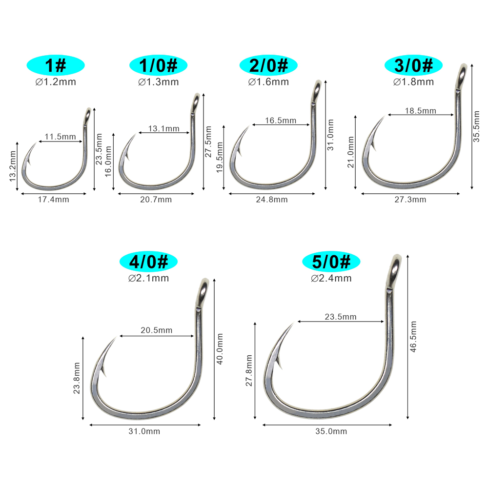 ICERIO 10PCS Matte Tin Coating - Fishing Hook Circle review and price