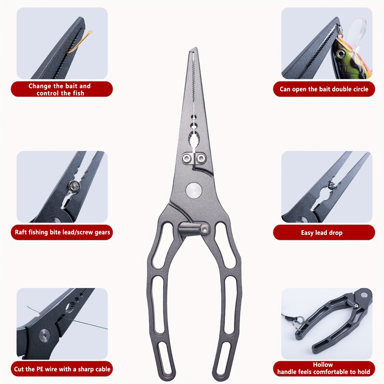 Fishing Pliers and Fish Grippe - Fishing Hook Sharpener review and price